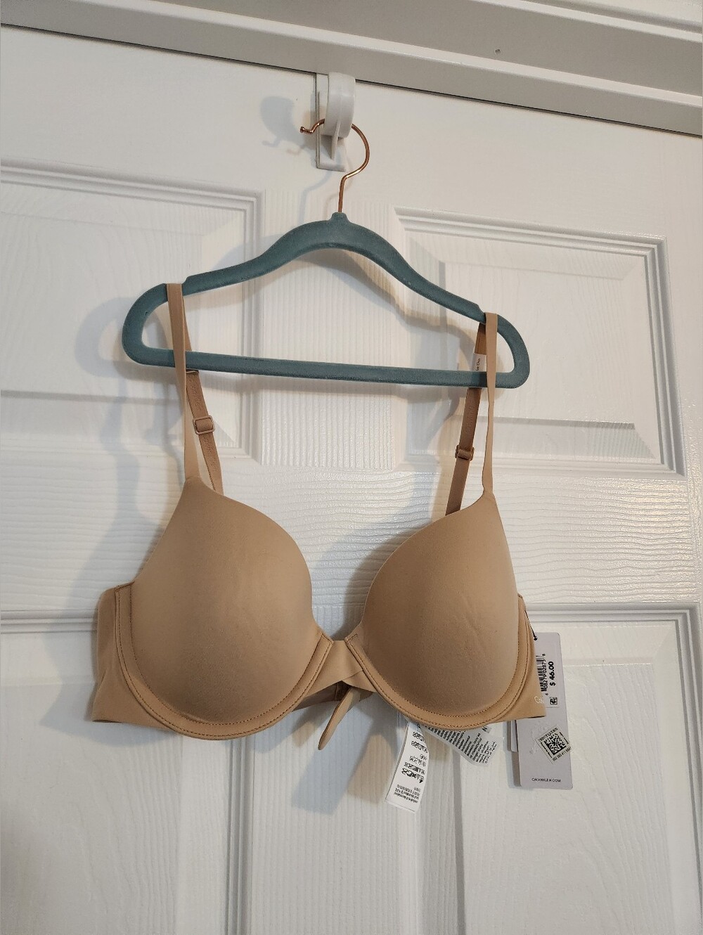 Calvin Klein Perfectly Fit Beige Lightly Lined T-Shirt Bra 34B New With Tags